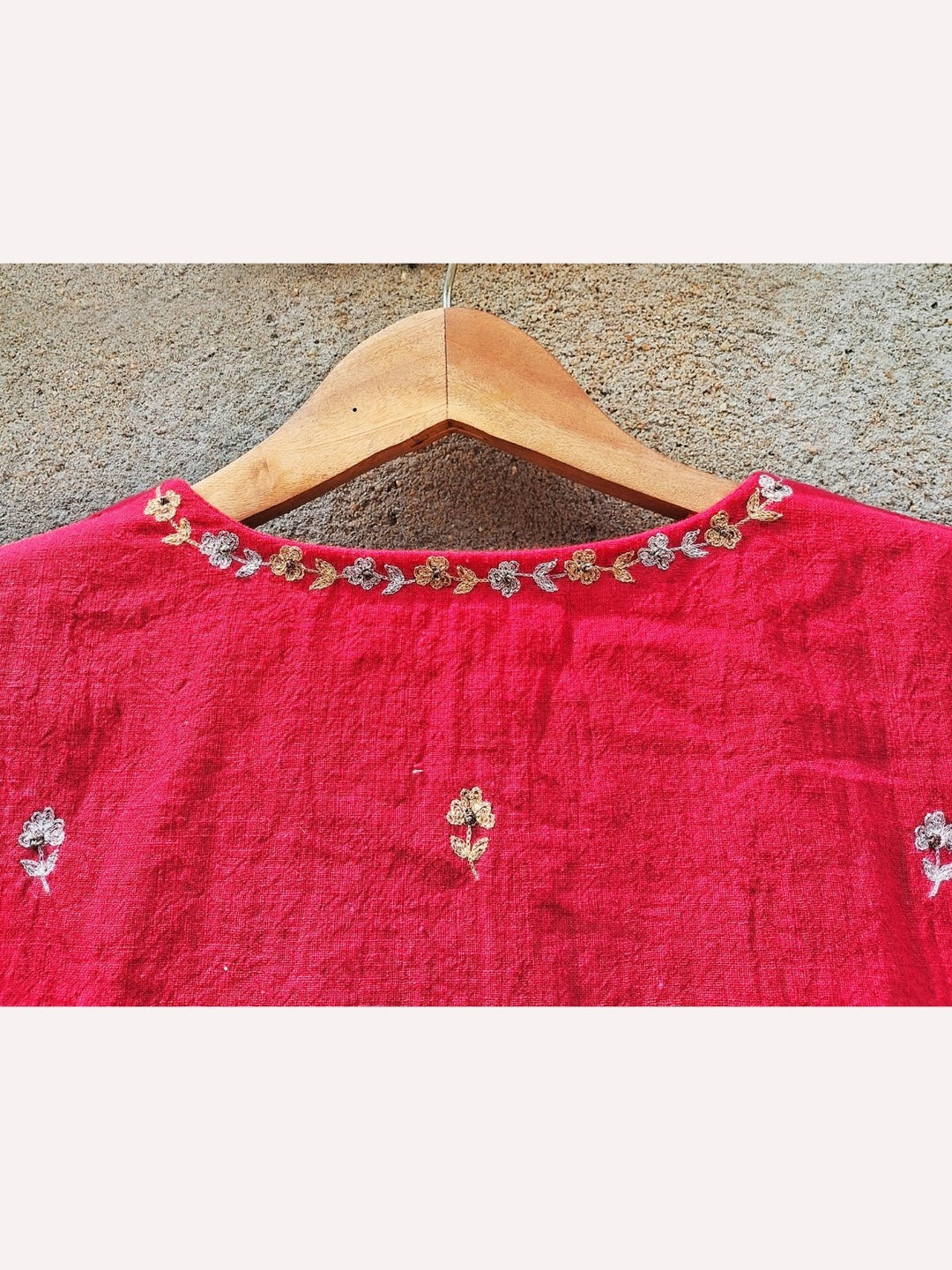 BlousesRoma Hand Embroidered Blouse in Handwoven CottonEarth Route