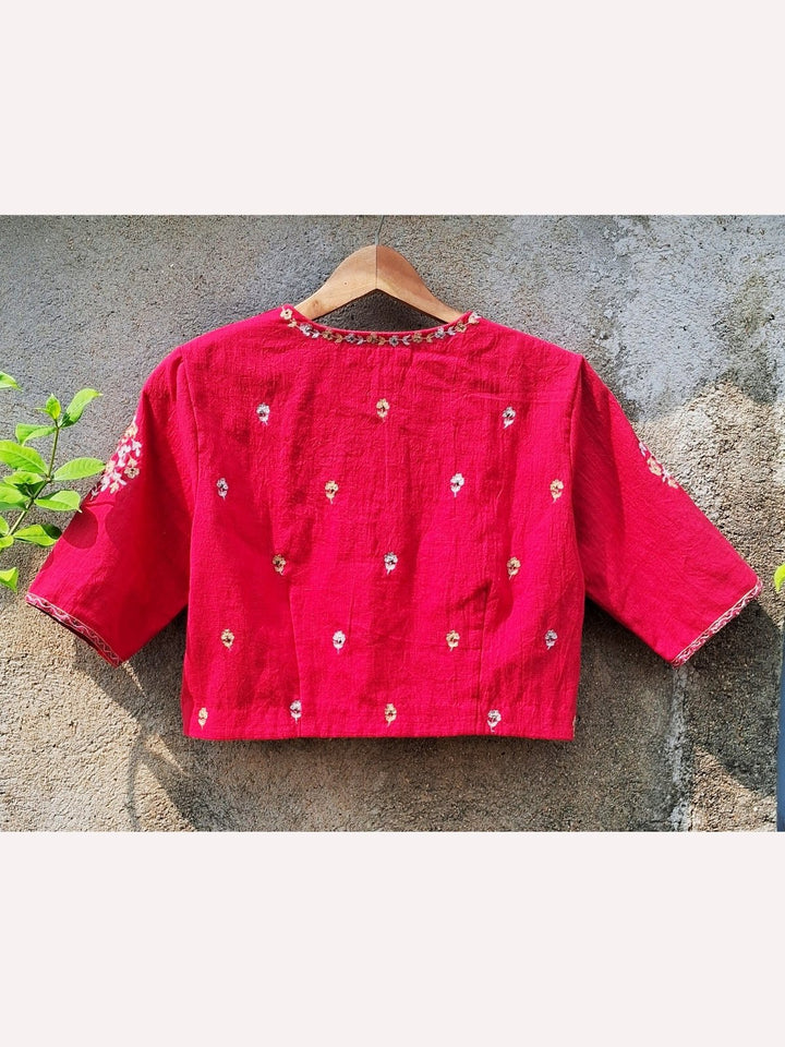 BlousesRoma Hand Embroidered Blouse in Handwoven CottonEarth Route