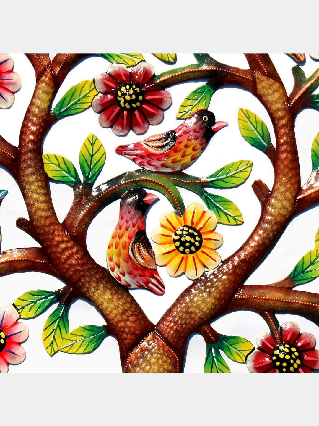 Home DecorRooted Tree of Life Braided Ring Painted Haitian Metal Drum Wall Art, 24"Global Crafts