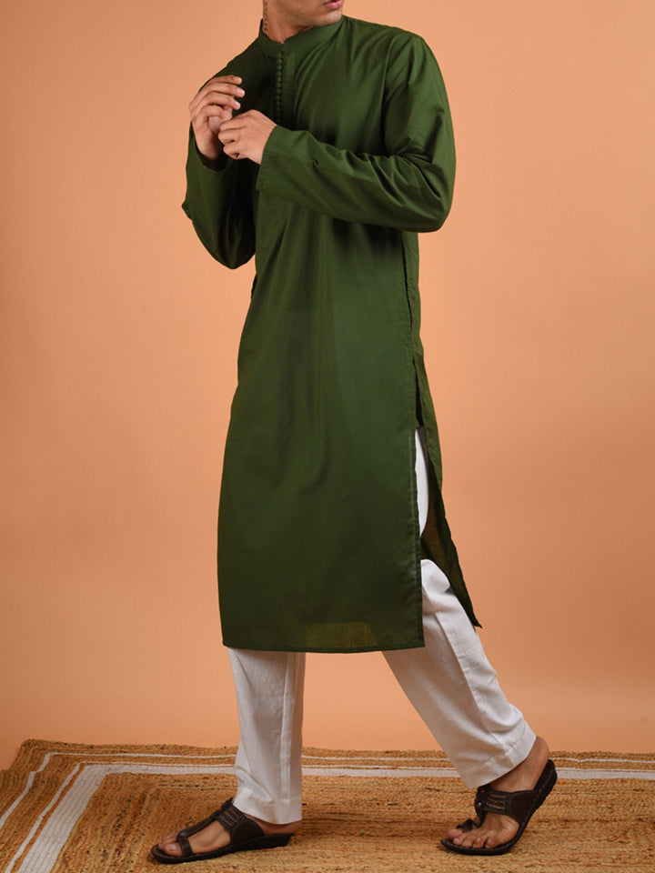 Shirts & T - shirtsRoshan Cotton Kurta GreenKalp