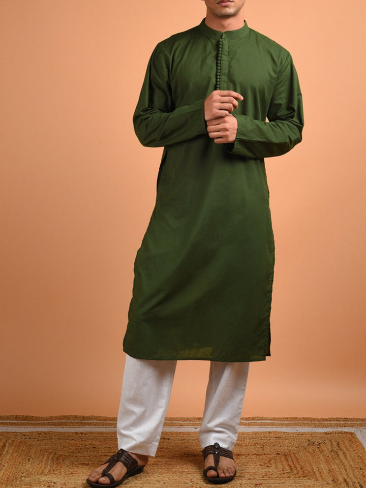 Shirts & T - shirtsRoshan Cotton Kurta GreenKalp