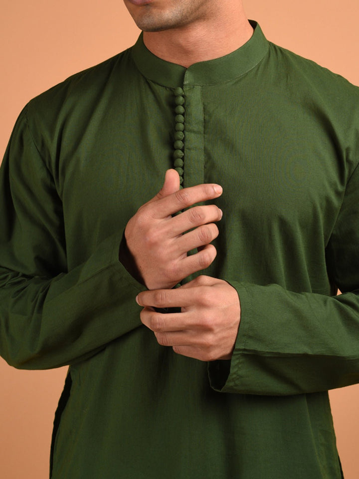 Shirts & T - shirtsRoshan Cotton Kurta GreenKalp