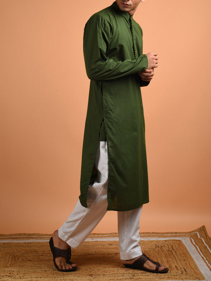 Shirts & T - shirtsRoshan Cotton Kurta GreenKalp