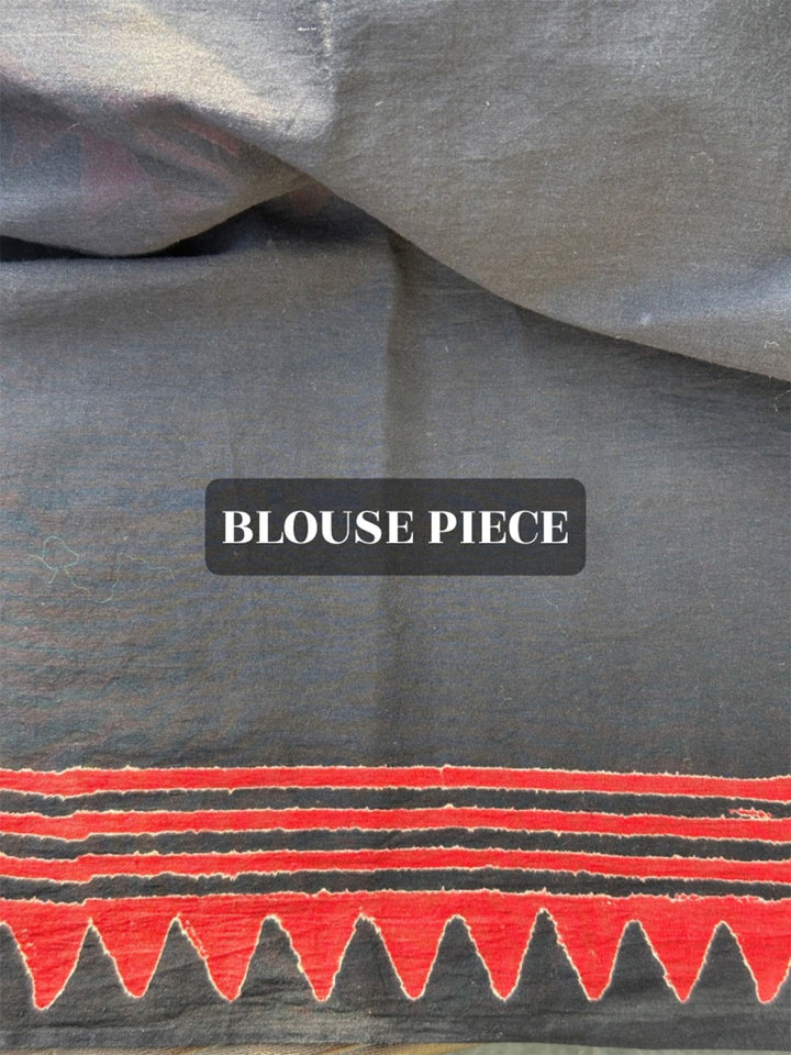 SareesSaadgi Black Mul Cotton Border SareePolki by Bhagwati SareesFlourish Planet