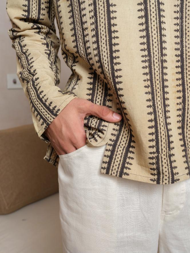 Shirts & T-shirtsSangatam – Hand Block Printed KurtaVasudhaa VastrramFlourish Planet