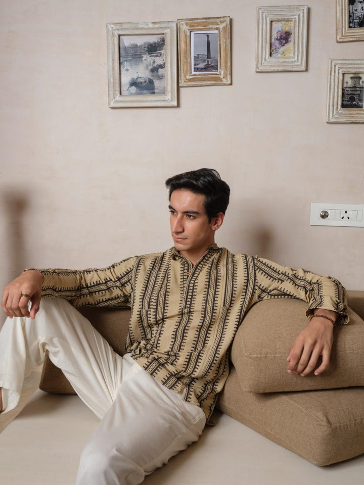 Shirts & T-shirtsSangatam – Hand Block Printed KurtaVasudhaa VastrramFlourish Planet