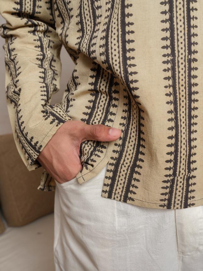 Shirts & T-shirtsSangatam – Hand Block Printed KurtaVasudhaa VastrramFlourish Planet