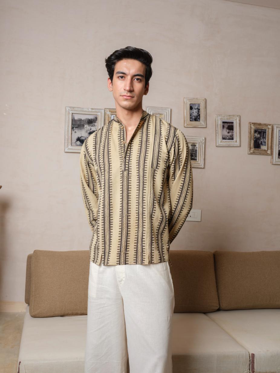 Shirts & T-shirtsSangatam – Hand Block Printed KurtaVasudhaa VastrramFlourish Planet