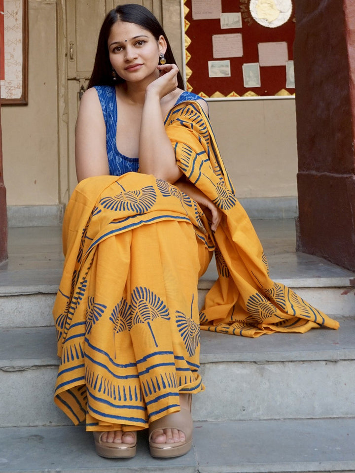 SareesSarson Ki Khusboo Mustard Mul Cotton SareePolki by Bhagwati SareesFlourish Planet