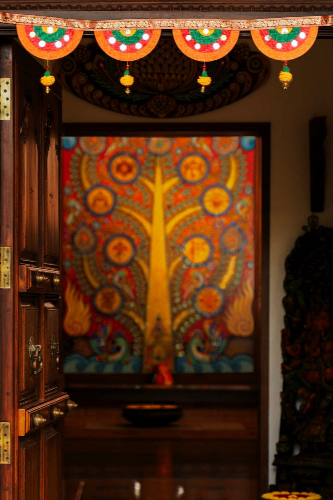 Home DecorSatrangi Marigold Handcrafted Bamboo ToranGreenkraftFlourish Planet