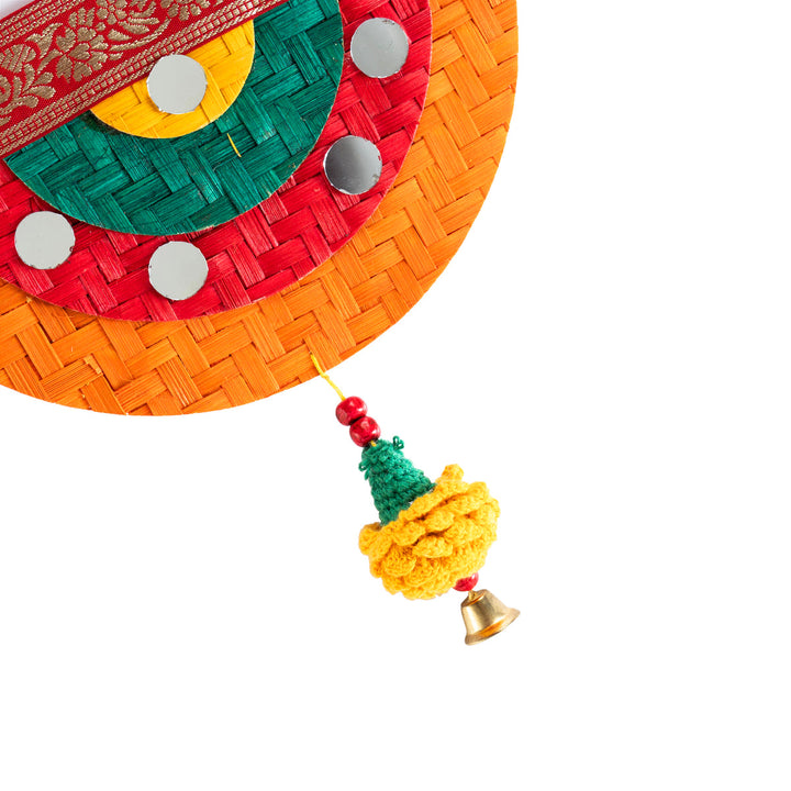 Home DecorSatrangi Marigold Handcrafted Bamboo ToranGreenkraftFlourish Planet