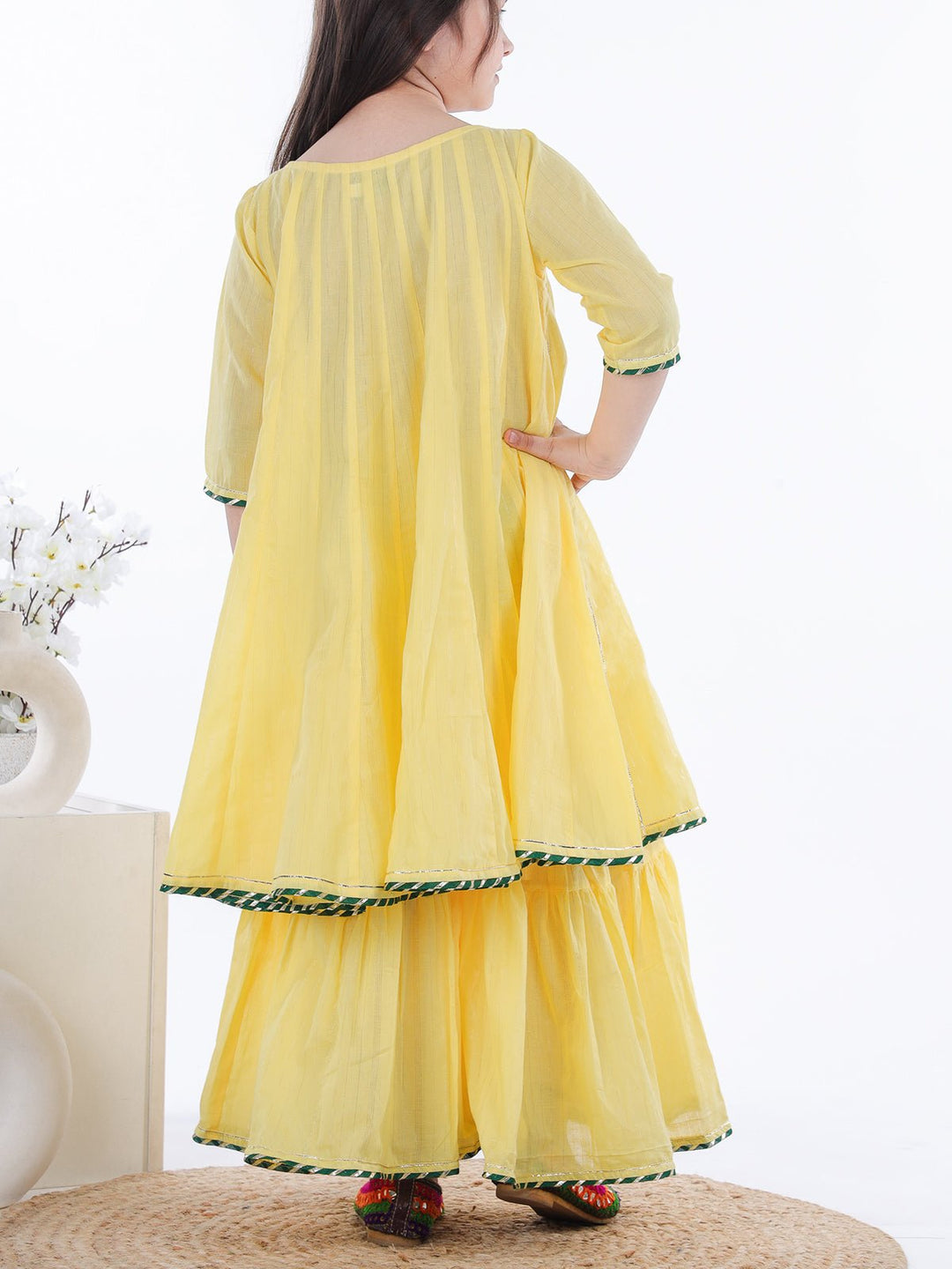 Suits & SetsShiddat Sharara Set YellowKalp