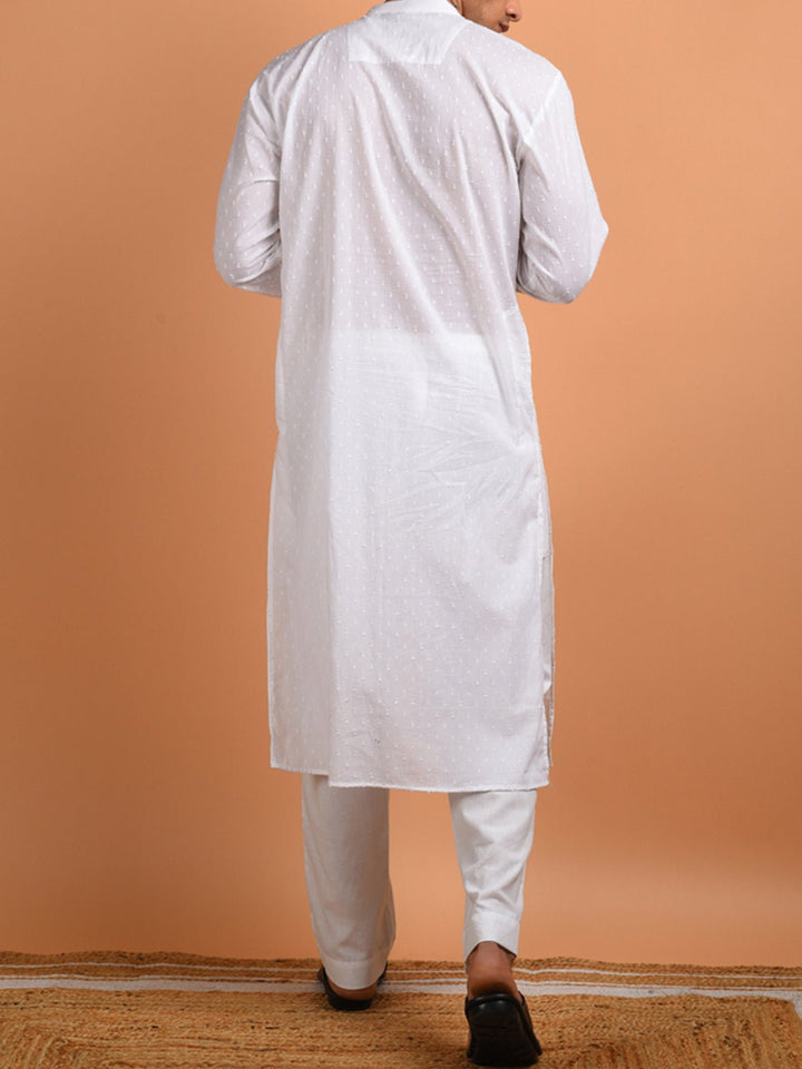 Shirts & T - shirtsShvet Button Down Men's Kurta WhiteKalp