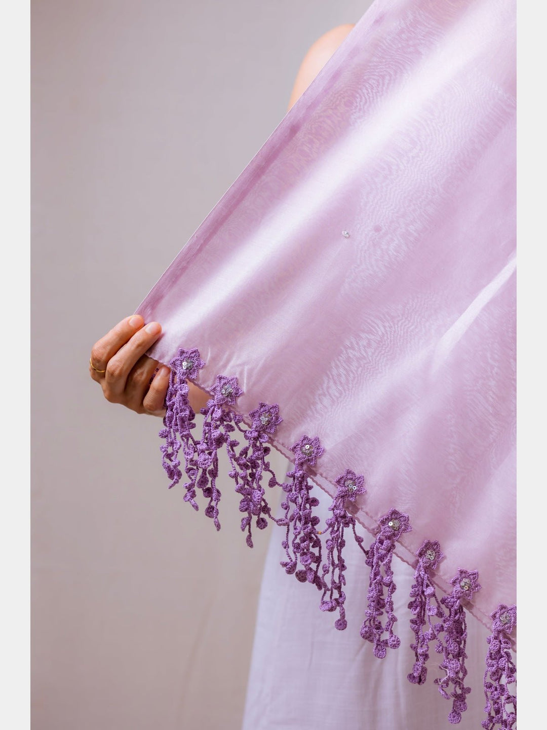 Scarves & WrapsSitara Handmade Crochet Lavender StoleSamoolamFlourish Planet