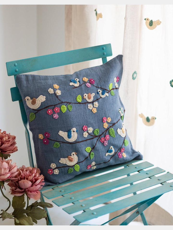 Bed and LivingSpring Birds Prakriti Cushion CoverSamoolam