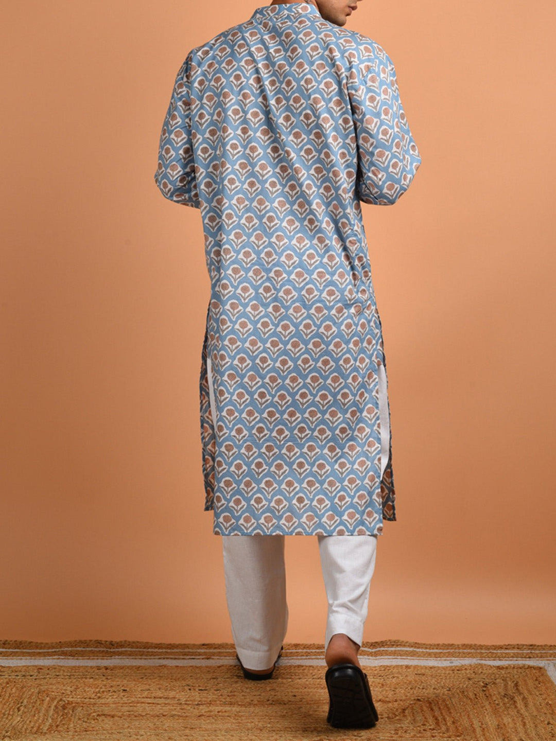 Shirts & T - shirtsStone Blue Men's Kurta GreyKalp