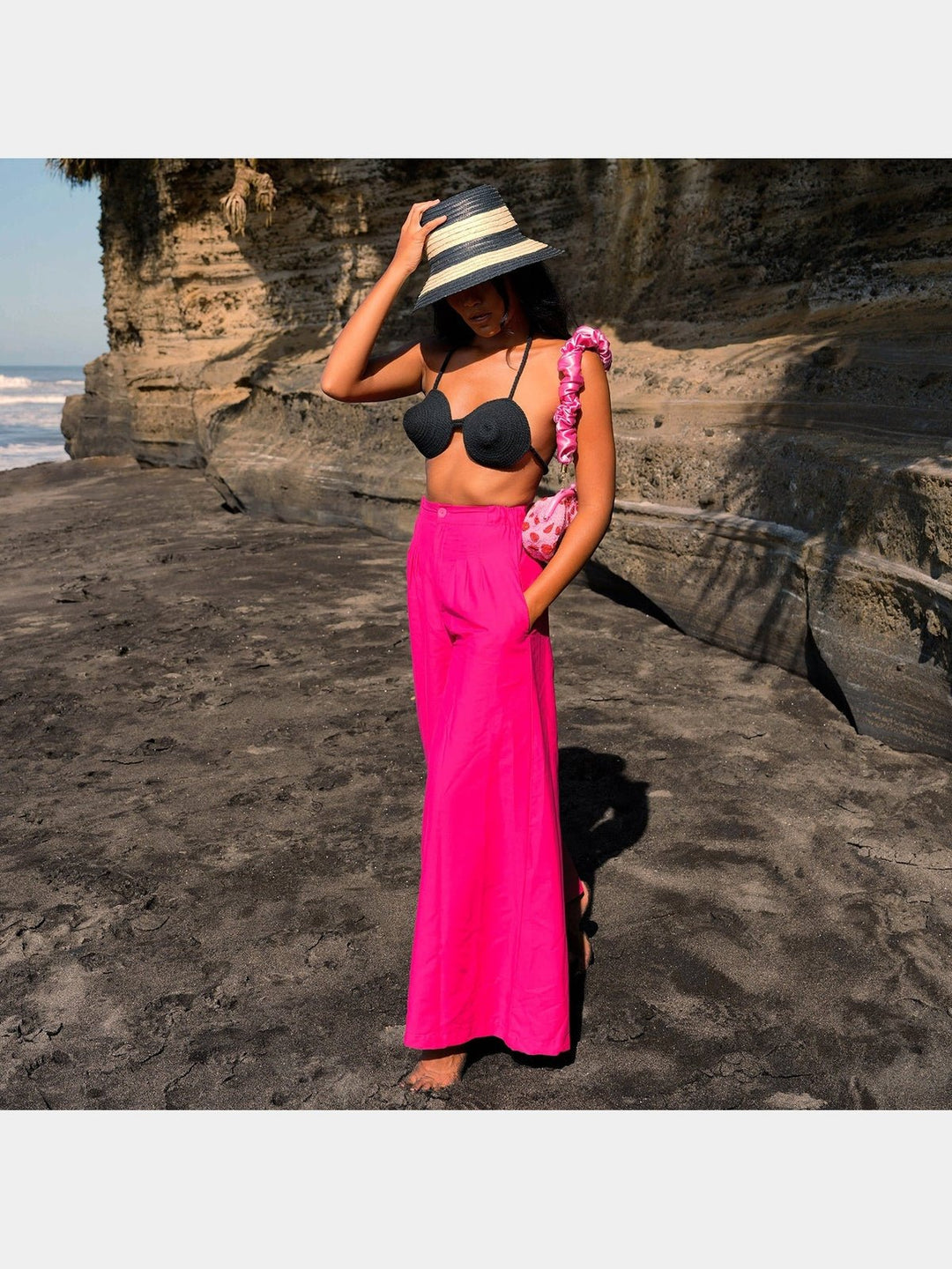 Pants & ShortsTAYLOR Wide - leg Palazzo Pants In Hot PinkBrunnaCo