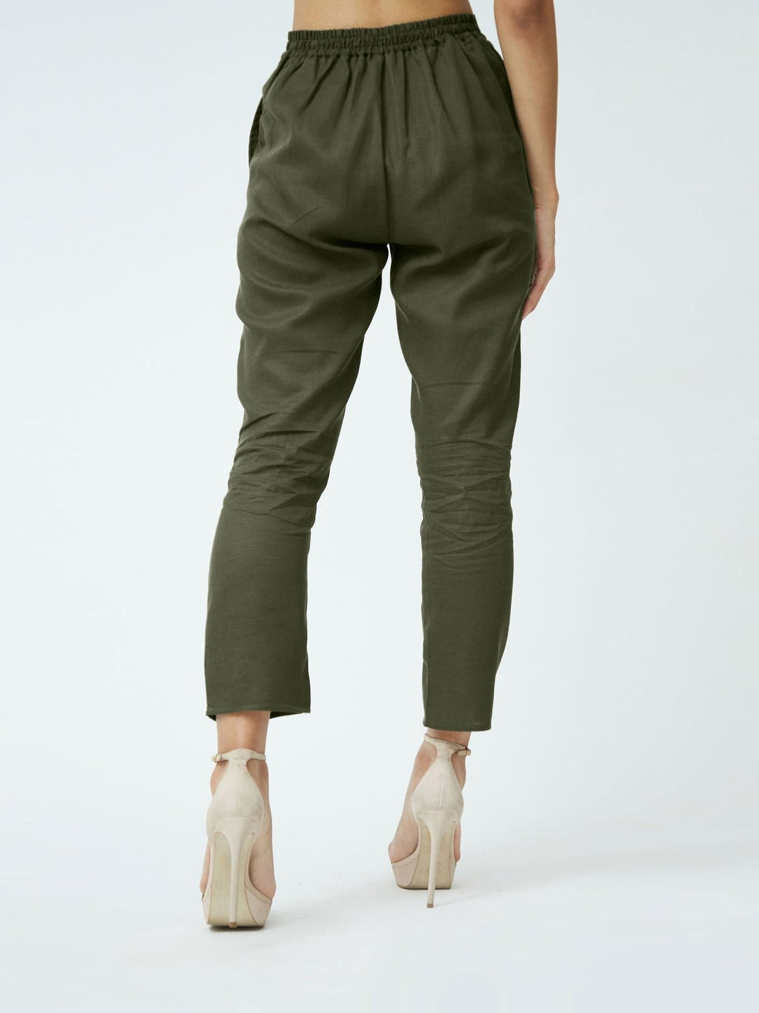 Co - ord SetTencel Solid Tunic with Tapered Leg Trousers Co - ord SetSaltpetre