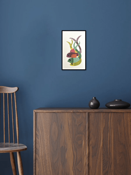 Home DecorThe Fish Reverie - Gond PaintingKailash PradhanFlourish Planet