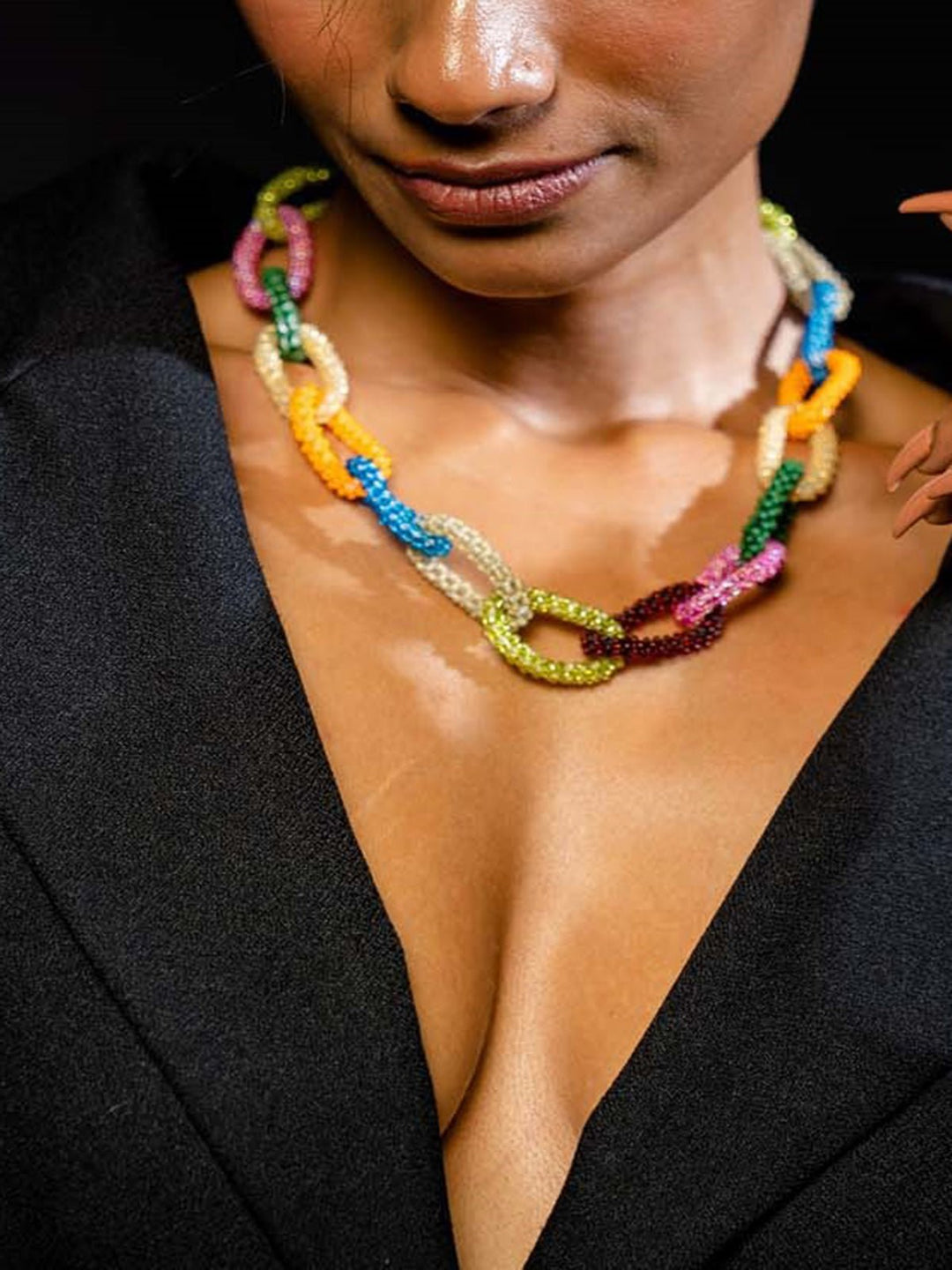 NecklacesThe Multicolored Chain - Links NecklaceRishamFlourish Planet