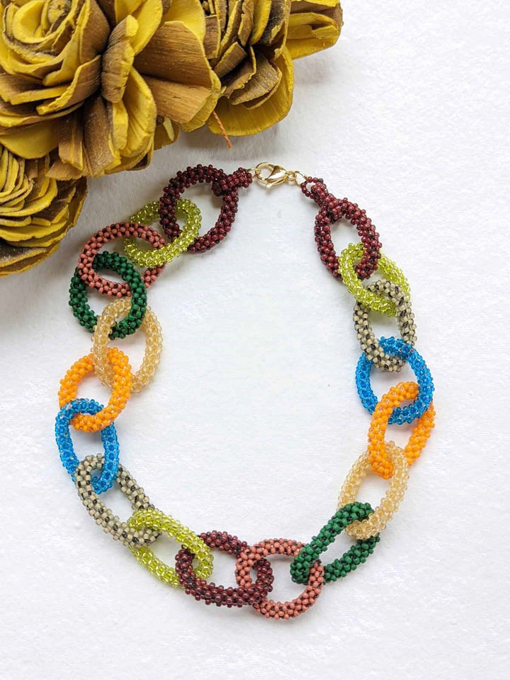 NecklacesThe Multicolored Chain - Links NecklaceRishamFlourish Planet
