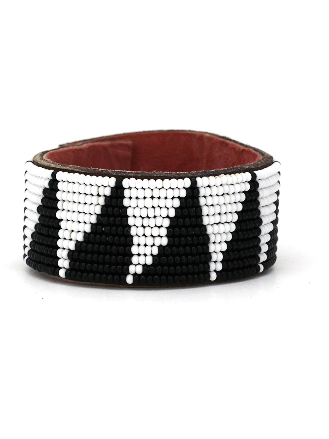 JewelryTri Black Beaded Leather CuffSwahili Coast