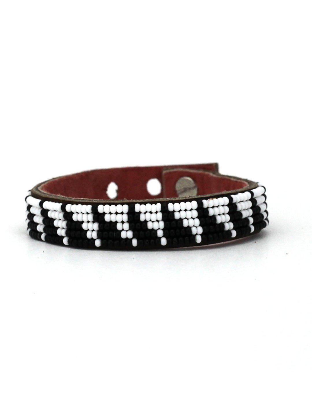 JewelryTri Black Beaded Leather CuffSwahili Coast