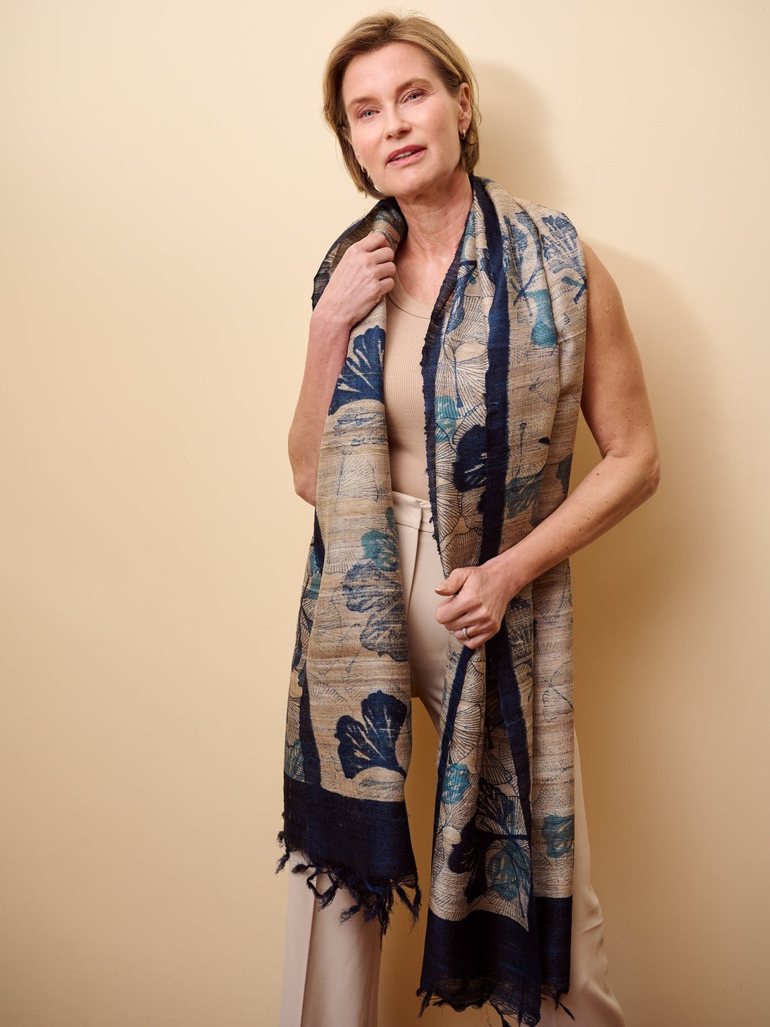 Scarves and WrapsTussar Silk Scarf Ava BlueUrban Medley