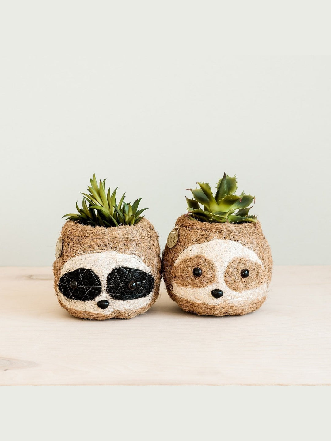 Home DecorTwo-tone Sloth Coco Coir Planter - Handmade Planters | LIKHÂLIKHÂ