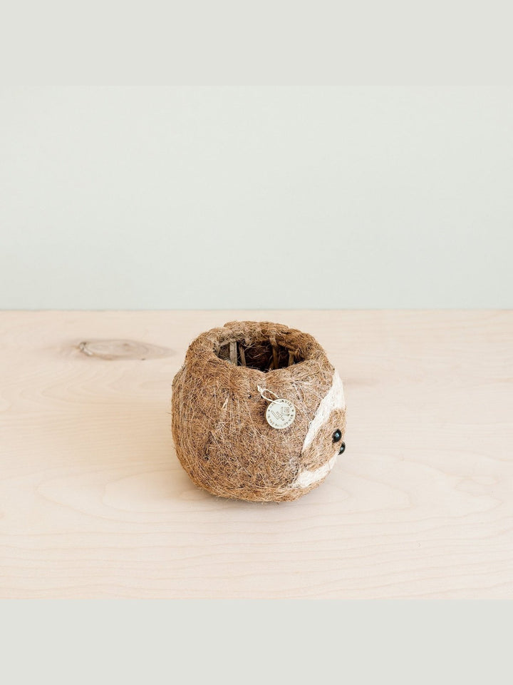 Home DecorTwo-tone Sloth Coco Coir Planter - Handmade Planters | LIKHÂLIKHÂ