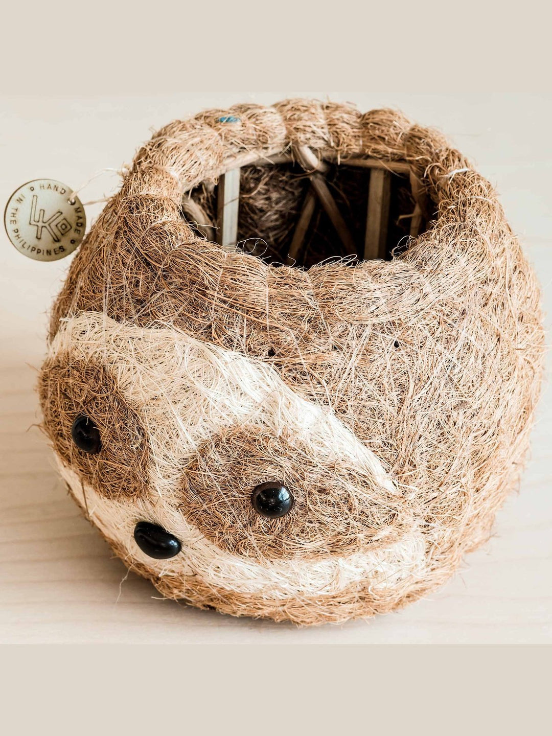 Home DecorTwo-tone Sloth Coco Coir Planter - Handmade Planters | LIKHÂLIKHÂ