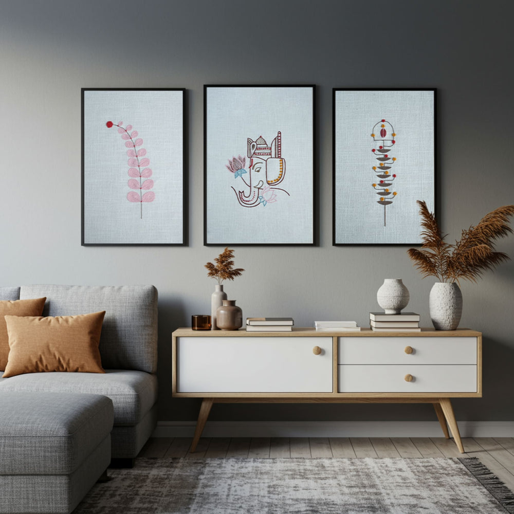 Home DecorVakratunda: Curved Trunk of Lord Ganesha Wall art UnframedVenusFlourish Planet