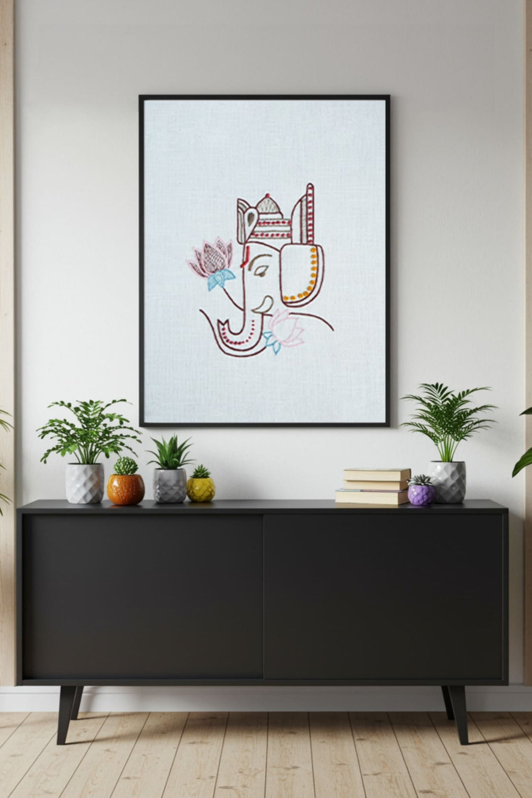 Home DecorVakratunda: Curved Trunk of Lord Ganesha Wall art UnframedVenusFlourish Planet