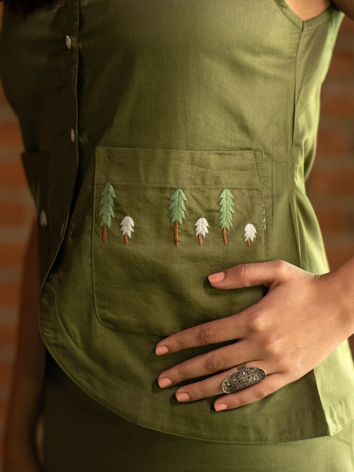 SkirtsVest Skirt Trees Set - Olive GreenTARI - The Loom TheoryFlourish Planet