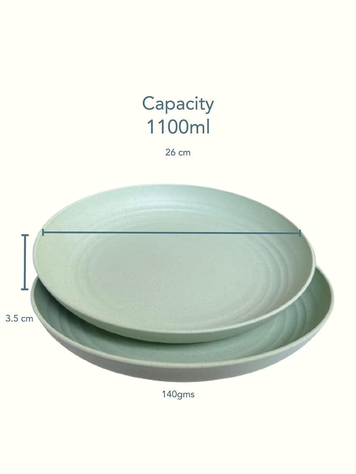 Table and DiningWheat Straw Dinner Plates Set of 4Irida Naturals