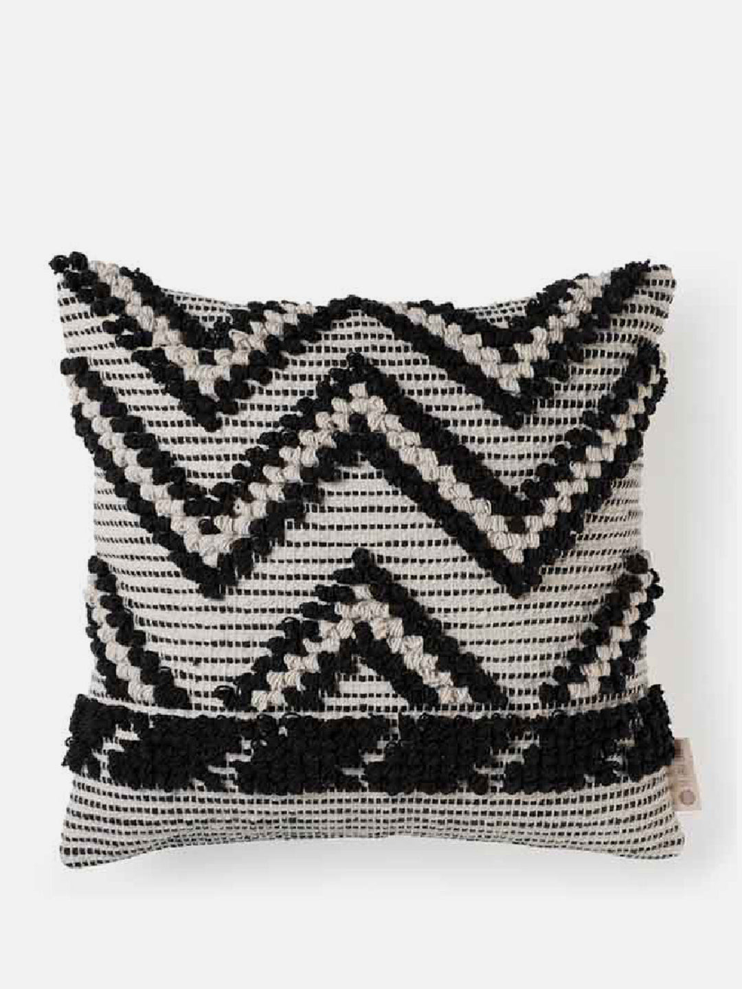 Bed and LivingWo Metric Looped Crown Cushion Cover BlackThe Greige Warp