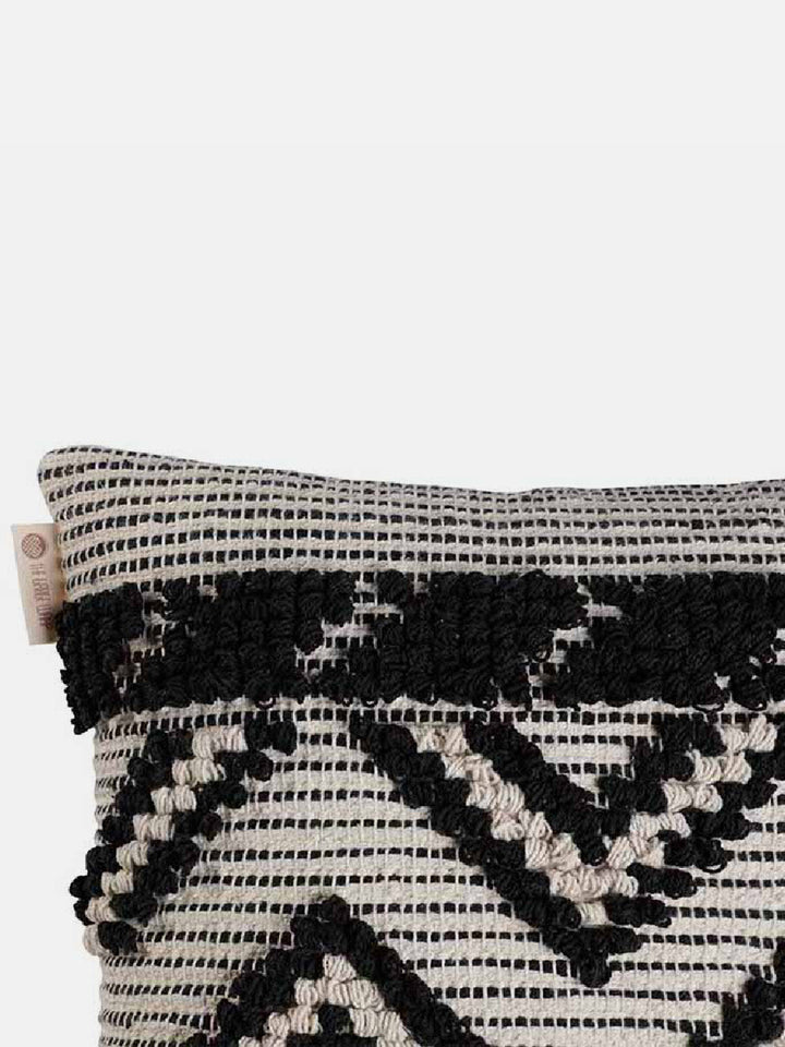 Bed and LivingWo Metric Looped Crown Cushion Cover BlackThe Greige Warp