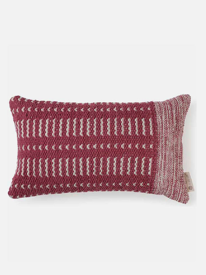 Bed And LivingWo Metric Wander Lumbar Wo Metric Cushion Cover Dark PinkThe Greige Warp