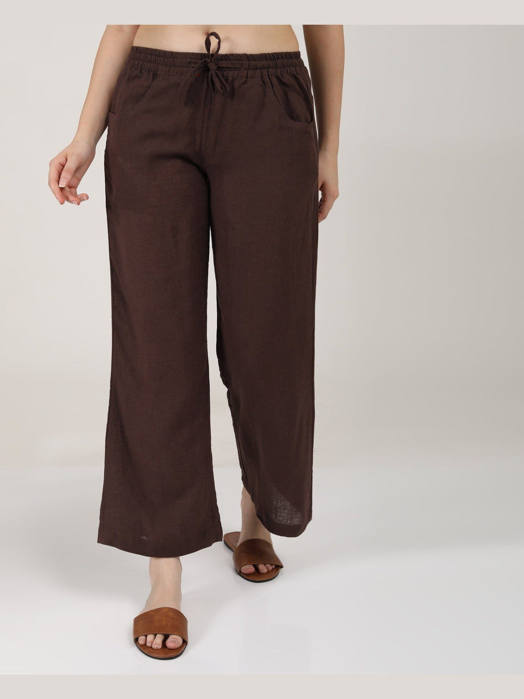 Pants & ShortsWomen Classic Linen Wide Leg TrousersSaltpetre