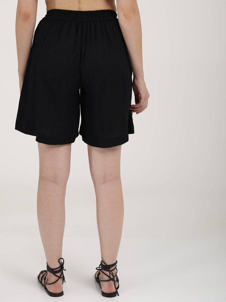 Pants & ShortsWomen Linen Solid ShortsSaltpetre