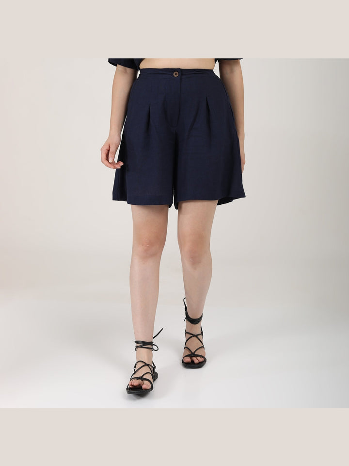 Pants & ShortsWomen Linen Solid ShortsSaltpetre