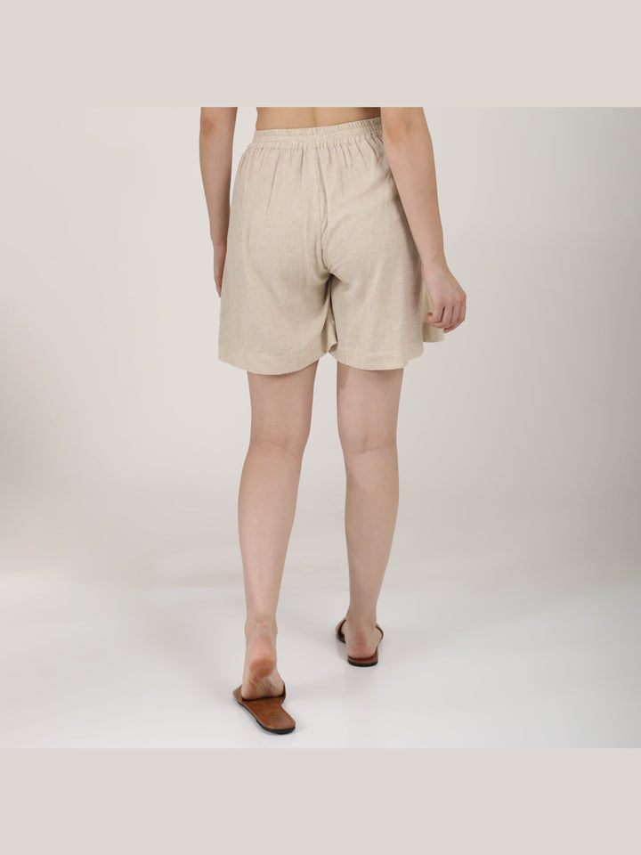 Pants & ShortsWomen Linen Solid ShortsSaltpetre