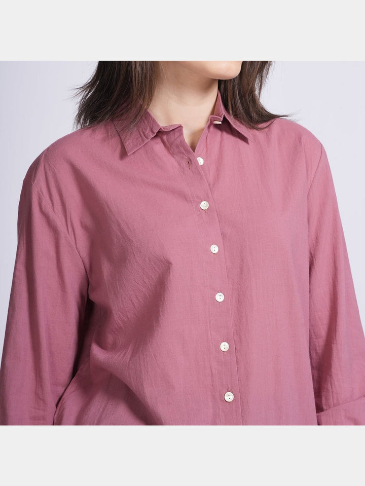 TopsWomen Organic Cotton Button Down ShirtSaltpetre