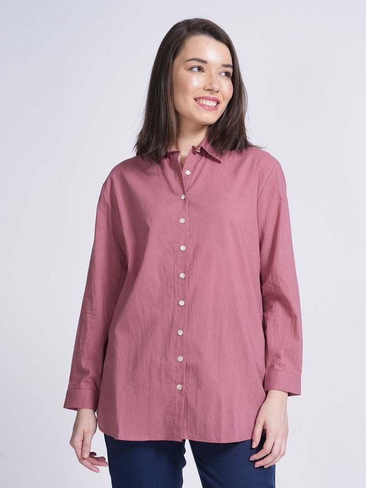 TopsWomen Organic Cotton Button Down ShirtSaltpetre