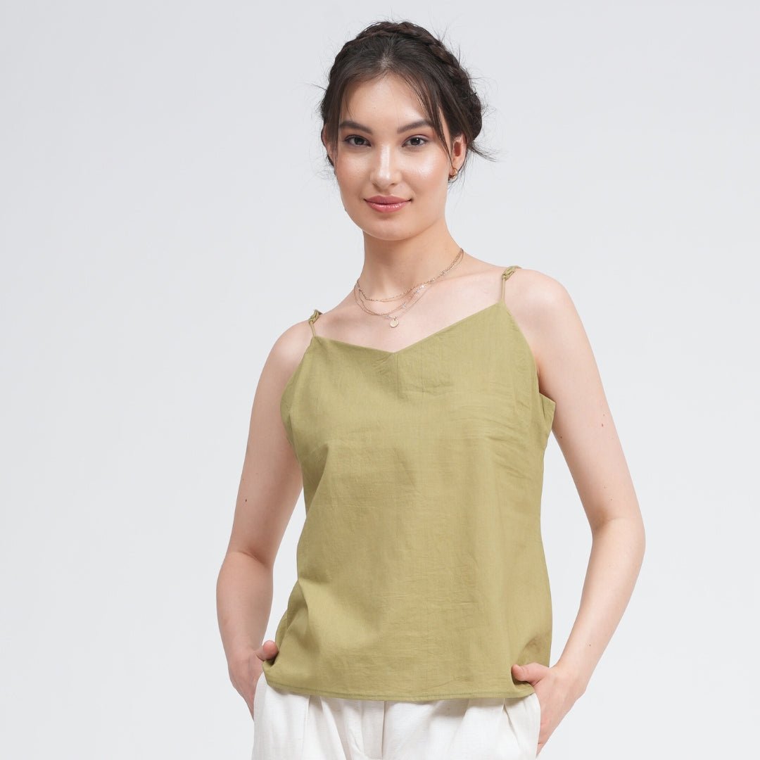 TopsWomen Organic Cotton Solid Slip TopSaltpetre