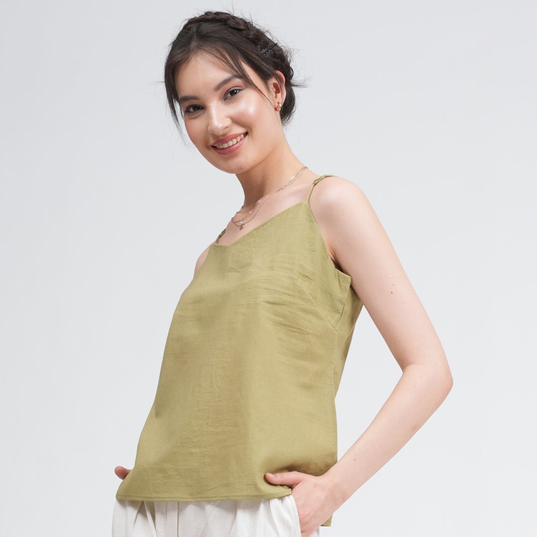 TopsWomen Organic Cotton Solid Slip TopSaltpetre