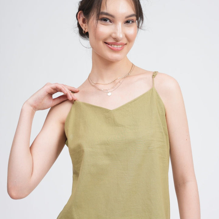 TopsWomen Organic Cotton Solid Slip TopSaltpetre