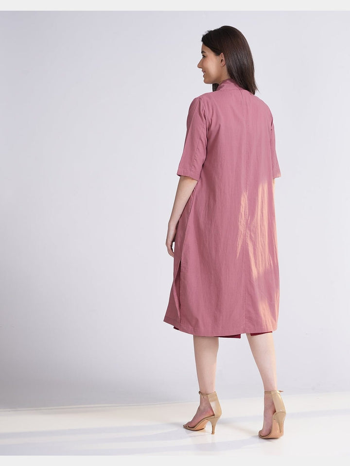 TopsWomen Solid Long Shirt TunicSaltpetre