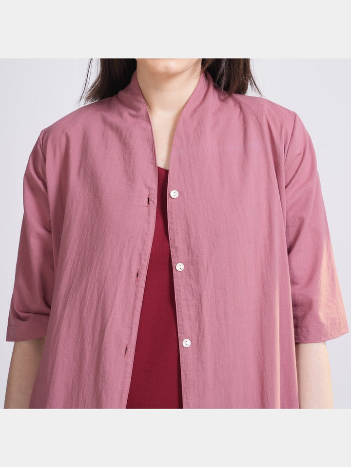 TopsWomen Solid Long Shirt TunicSaltpetre