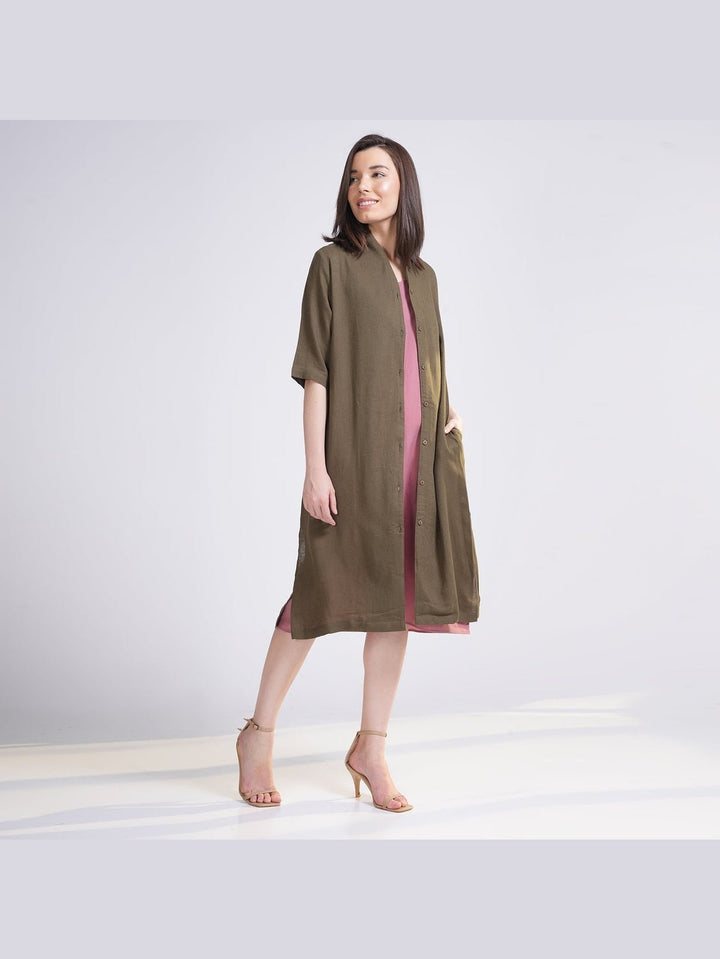 TopsWomen Solid Long Shirt TunicSaltpetre